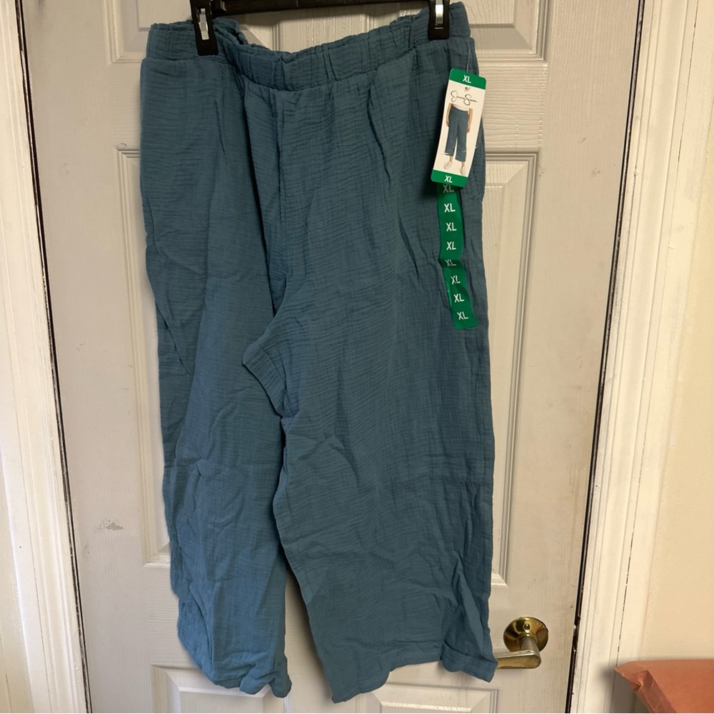 Jessica Simpson Teal Ankle Cropped Pants